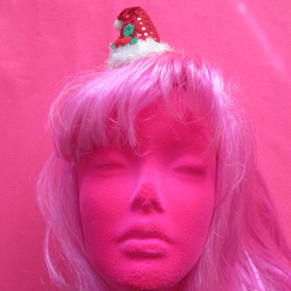 nwt ugly christmas santa hat red xmas hair clip - Picture 5 of 7